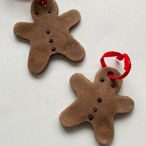 Gingerbread Man Christmas Ornaments SET OF 2